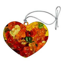 GRAPHICS & MORE Gummy Gummi Bears Heart Love Wood Christmas Tree Holiday Ornament