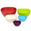 ENGELLAND Set of 5 Colourful Plastic Bowls for Garden and