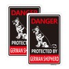 2 Pack 7.87 x 11.8 inches Protected by German Shepherd