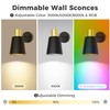 DORESshop Battery Operated Wall Sconces Set of Two, Dimmable &