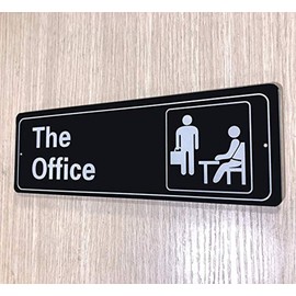 New Great Plastic Sign Laundry Room Black Office Sign for Outdoor & Indoor 3x8 Inch