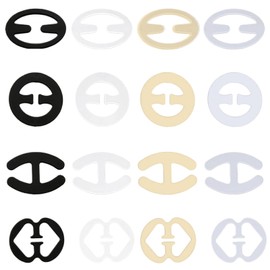 MAEXUS Bra Clip Set, Bra Strap Clip, Bra Strap Holder, Invisible Bra Strap Clip, Bra Accessories, for Attaching Bra Straps Prevent Shoulder Straps Slipping, Pack of 16, black