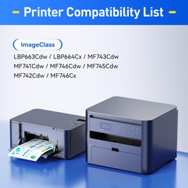 JCTONER 055 Toner Cartridge Set 4-Pack Compatible with Canon 055 CRG-055 055H Toner for Canon Color imageCLASS MF743Cdw MF741Cdw MF745Cdw MF746Cdw LBP664Cdw Printer Ink MF743 MF741 (Black Cyan Yellow Magenta)