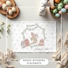 Easter Bunny Decorative Placemats, Set of 4, 18x14 inches, Happy