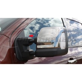 Trims Express fit:2016-2022 Nissan Titan Chrome Door Tow Towing Top Mirror Cover - w/Cutout