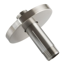 Straight Shower Arm with Flange, Ceiling Mount 3 Inches Rain Shower Head Arm Extension Replacement with Anti-Scratch Escutcheon Plate, DOLGABA Brushed Nickel