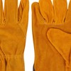Heat Resistant Cowhide Leather Work Gloves for Welder and Driver,