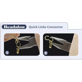 Beadalon Quick Link, 42 LARGE 4x9mm Gold Plated to Connect Links for Chain & More *