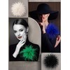 Cunno 8 Pcs Feather Flower Brooch Pins, Lapel Brooch for