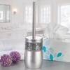 Crackled Glass Silver Bathroom Accessories Set - 6 Piece Bathroom