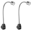 ledscom.de LESCH Socket Light / Reading Lamp Gooseneck Switch Chrome