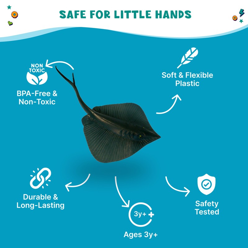 Get Ready Kids Ocean Animal Playset – 6 Realistic Sea