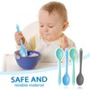 4 Pieces Small Silicone Nonstick Mixing Spoons, High Heat Resistant,Cooking