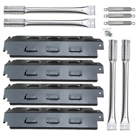 Htanch PN8741(4-Pack) 14 5/8" Heat Plates and Burners and Crossover Tubes Replacement for Charbroil 463420507,463420509,463460708,463460710