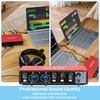 USB Audio Interface, Red 24-Bit/192kHz Plug & Play Recording Sound