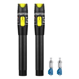 Xunsomten -2PC Visual Fault Locator Fiber Optic VFL Fiber Tester Optic Cable Tester Meter with 2pc Singlemode 9/125μm FC Male to LC Female Adapter