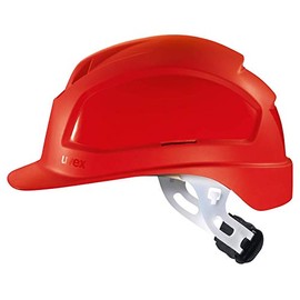 Uvex pheos E-WR Unvented Protective Helmet for Electricians - Head Guard Red