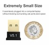 USB Bluetooth Adapter, Mini Bluetooth 5.1 Dongle Receiver, Built-in Antenna,