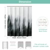 ORTIGIA 60x72 Misty Forest Stall Shower Curtain for Small Bathroom,