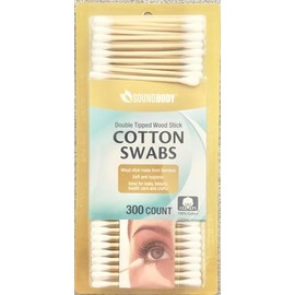 Double Tipped Wood Stick Cotton Swabs 300 Count