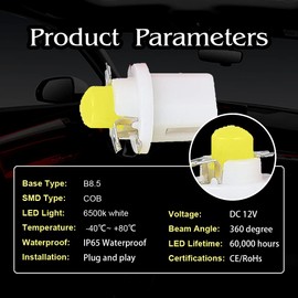OtpOutopa Guage Cluster Speedometer Light Bulbs Super Bright 17 18 27 37 58 86 2721 Bulb T5 B8.5d COB 1SMD Led Dashboard Dash Cluster Speedmeter Instrument Panel LED Light Bulbs (Green,30PCS)