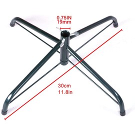 KFZR Christmas Tree Stand Xmas trees Metal Folding Base Green (Length of Bottom：30cm /Diameter of central hole: 1.9cm)