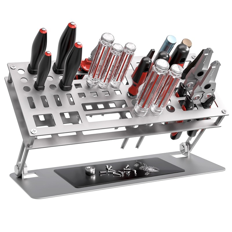 Vilaxing Screwdriver Organizer Holder Screw-Driver Storage Rack for Desktop, Angle