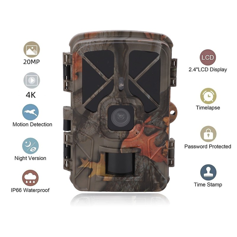 Trail Camera Professional 4K 36MP Infrared Night Vision 2.4 Inch