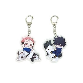 EBTY DREAMS Inc. - Set of 2 Jujutsu Kaisen Acrylic Keychain Megumi Fushiguro, Sukuna Ryoumen