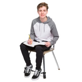 Bouncyband Original Bouncy Bands for Chairs, Black, 1 Pack –Chair Bands for 17” to 24” Wide Chair Legs with 1.5” Diameter Support Pipes – Silent Sensory Tool Increases Focus & Relieves Stress