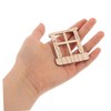 TEHAUX 25pcs Unfinished Wooden Miniature Door and Window Set DIY