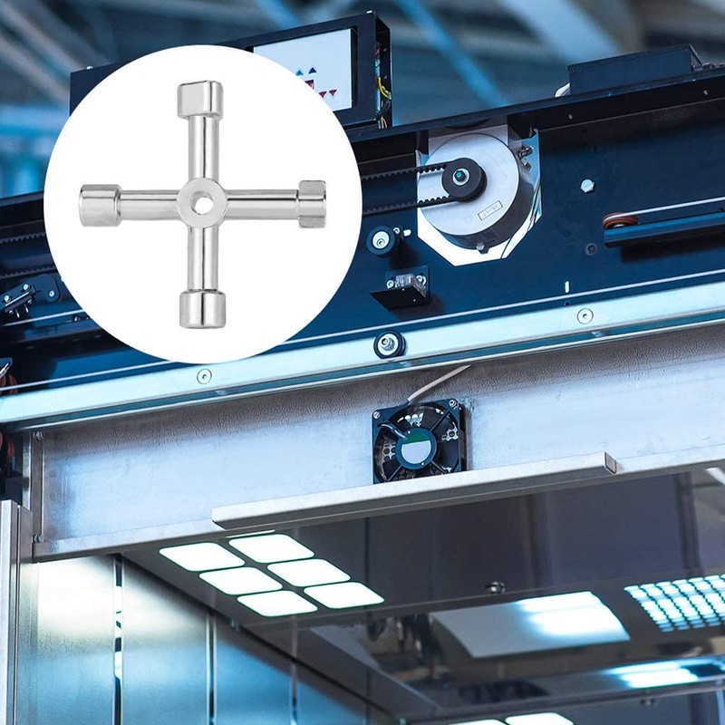 4-Way Multifunctional Utilities Key for Water Gas Meter Box Cupboard