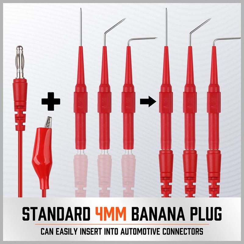 HORUSDY 22PCS Back Probe Pin Kit, Electrical Testing Probes with