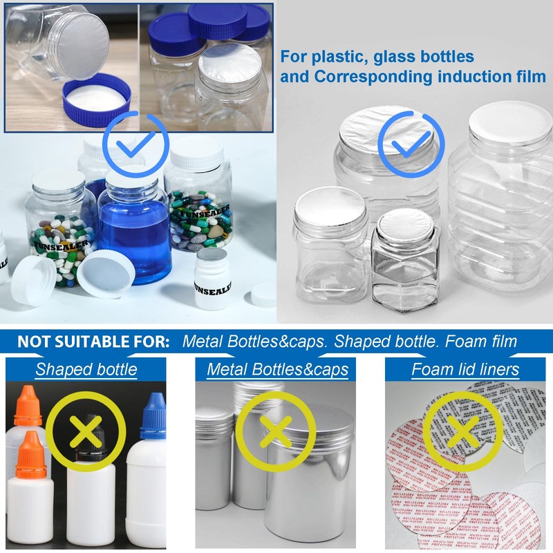 FUNSEALER Induction Heat Sealer Bottle Cap Sealing Machine For Plastic