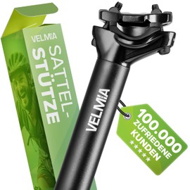 VELMIA Seat Post 27.2 - 31.6 mm - Easy Assembly and Height Adjustment - Aluminium Bar for Bicycle Saddle - For E-Bikes, MTB, Trekking - Durable and Reliable Seat Post
