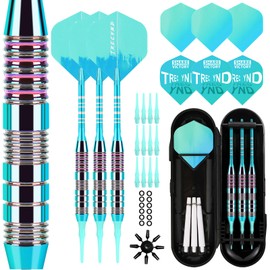 Trecynd Darts with Plastic Tip for Electronic Dartboard Soft Darts with Professional Soft Darts (Green Blue)