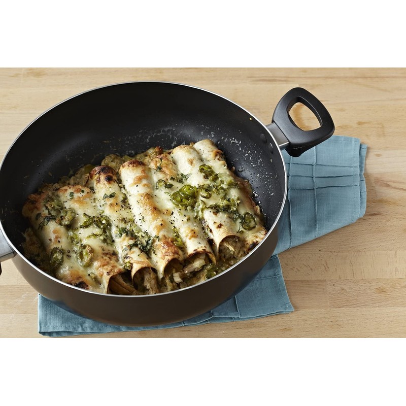 IMUSA USA Jumbo Cooker with Lid, 11-Inch, Black