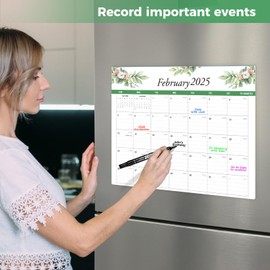 Calendar 2025 - Magnetic Fridge Runs from March 2025 Until December 2026, 22 Monthly Fridge Calendar Magnet Calendar for School, Office & Home Planning and Organizing, 15"x12" In