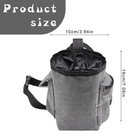 Adjustable Chalk Bag Bucket Magnesium Chalk Bag Climbing Chalk Bag For Rock Climbing Gymnastics Weightlifting Powerlifting Crossfit Calisthenics Cycling Dancing Parkour Freerunning (Gray)