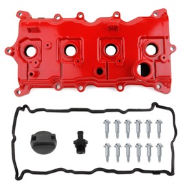 MILIPARTS Aluminum Valve Cover w/Gasket Bolts Oil Filter Cap Compatible with 2007-2013 Nissan Altima Sentra SER 2.5L Replaces Parts 13264JA00A 13270JA00A