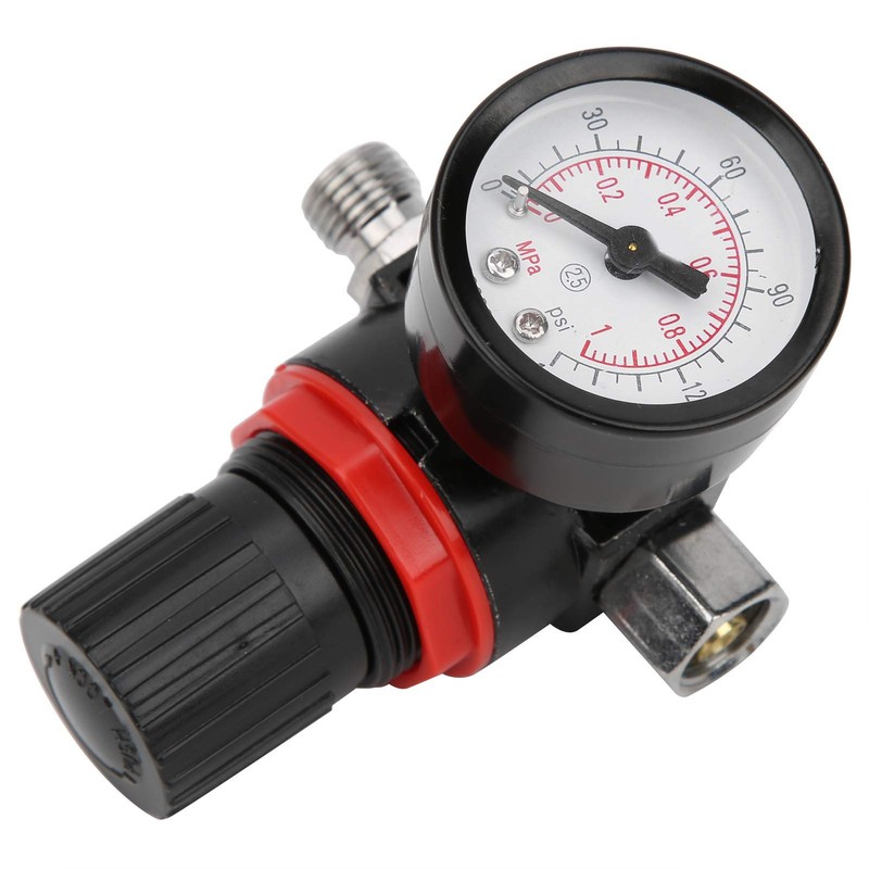 1/4" 150psi Air Pressure Regulator Gauge, Water Pressure Regulator with