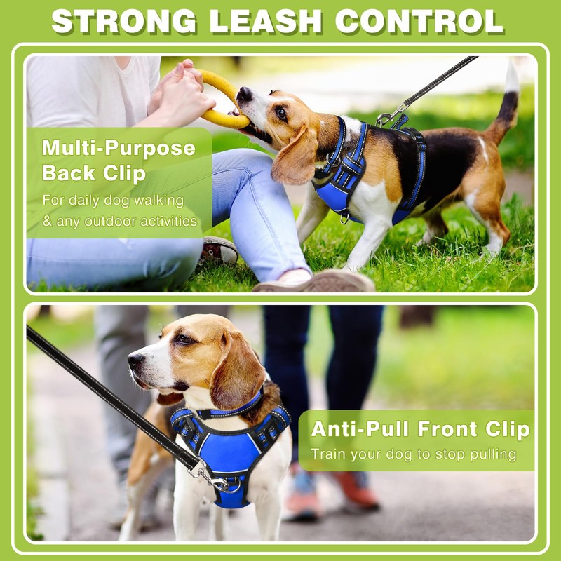 WINSEE Dog Harness No Pull, Pet Harnesses with Dog Collar,