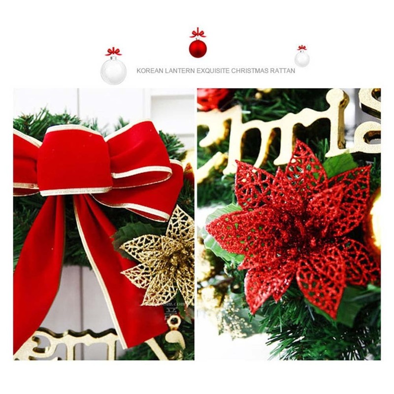 BESTOYARD Christmas Door Wreath Christmas Ball Ornaments Christmas Window Wall