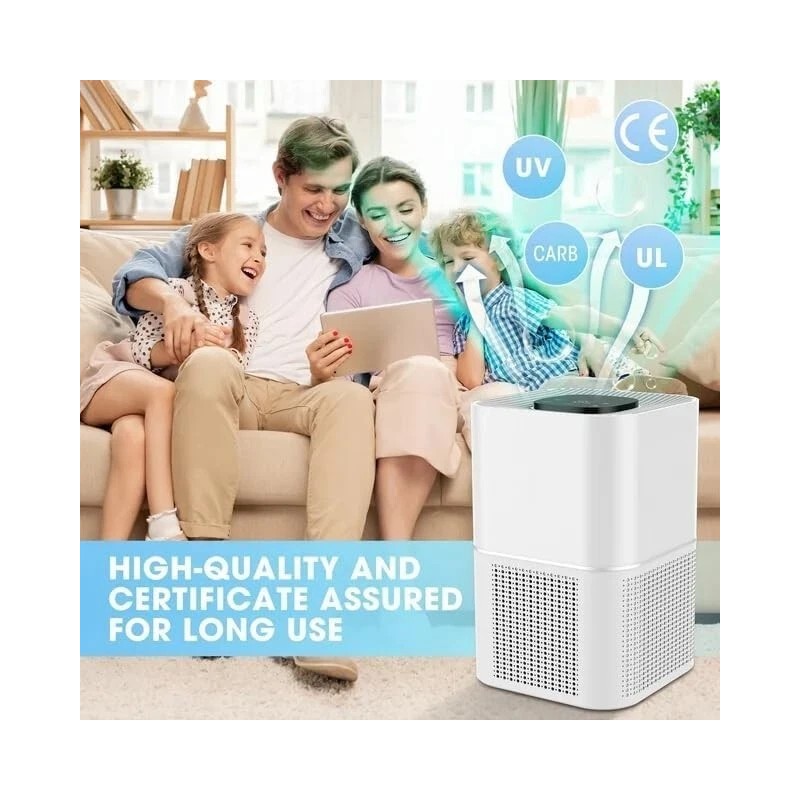 Epsilon Air Purifier for Home H13 HEPA Filter Large Rooms