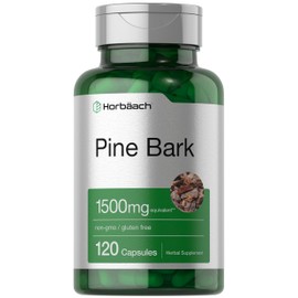 Horbäach Pine Bark Extract Capsules |120 Count | Non-GMO and Gluten Free