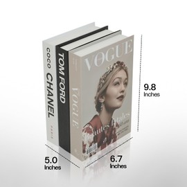 TOP CLADD Coffee Table Decorative Books for Home Decor, Fake Books for Decoration, Aesthetic Bookshelf Decor for Living Room Office Bedroom, 3 Piece