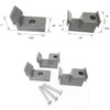 Gordon Glass® Gray Jamb Guide and Bumpers for Sliding Shower