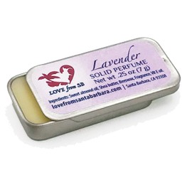 Compact Personal Solid Perfume | Convenient, fits in your purse or travel bag | Luxurious Artisan Spa Gift (Lavender)