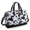 Wrangler Travel Duffle Bag for Women Oversized Cow Print Weekender