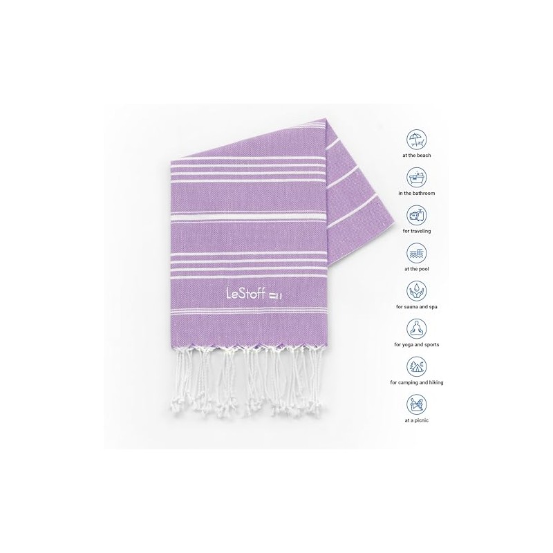 LeStoff Premium Hammam Towel - 100% Organic Cotton - Pre-washed
